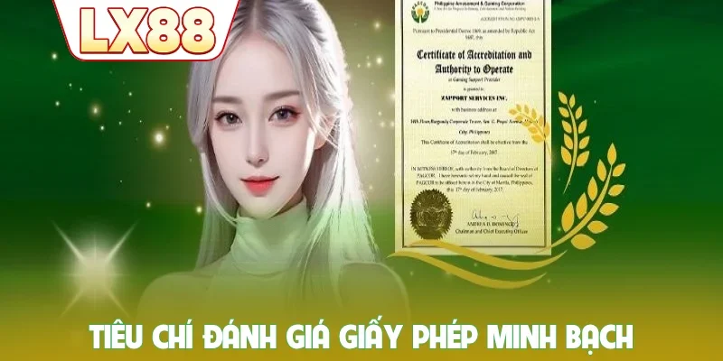 Tiêu chí đánh giá giấy phép minh bạch